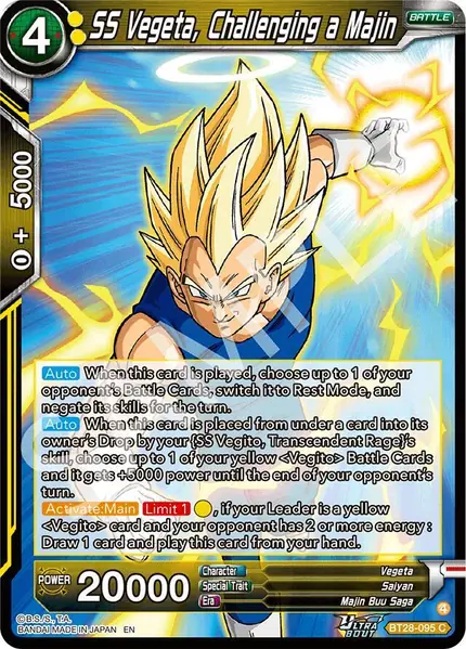 SS Vegeta, Challenging a Majin