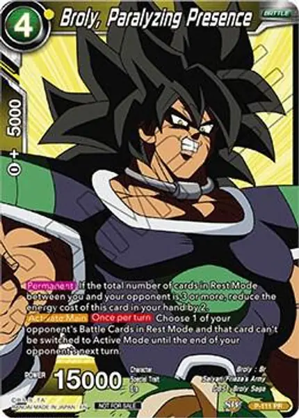 Broly, Paralyzing Presence (Broly Pack Vol. 3)