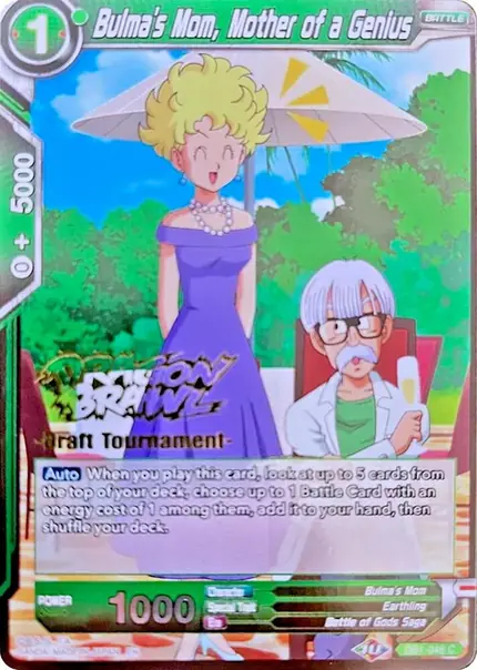 Bulma, Genius Inventor (Dragon Brawl Draft Tournament Gold Stamped)