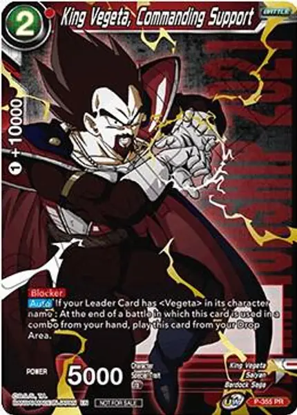 King Vegeta, Commanding Support (Championship Pack 2021 Vol.3) (Winner Gold Stamped)