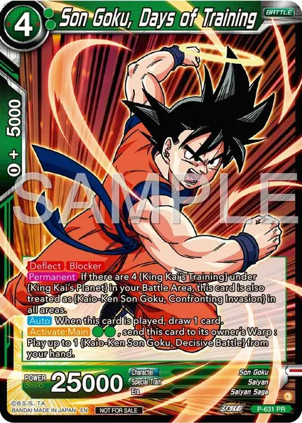 Son Goku, Days of Training (Zenkai Series Tournament Pack Vol.9)