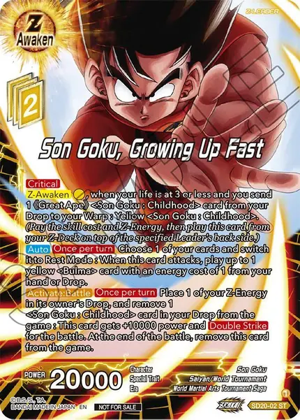 Son Goku, Growing Up Fast (ZENKAI Celebration Pack)
