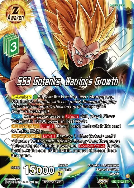 SS3 Gotenks, Warrior's Growth (ZENKAI Celebration Pack)