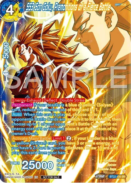 SS3 Son Goku, Premonitions of a Fierce Battle (Premium Alt-Art Card Set 2024 Vol.2)