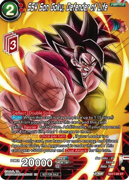 SS4 Son Goku, Defender of Life (ZENKAI Celebration Pack)