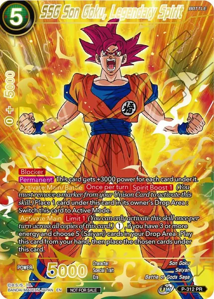 SSG Son Goku, Legendary Spirit (Gold Stamped)