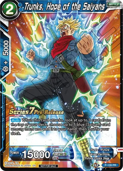 Trunks, Hope of the Saiyans (Alt Art)