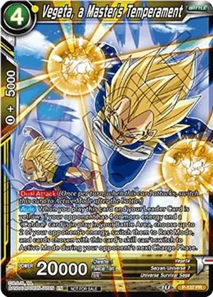 Vegeta, a Master's Temperament (Series 7 Super Dash Pack)
