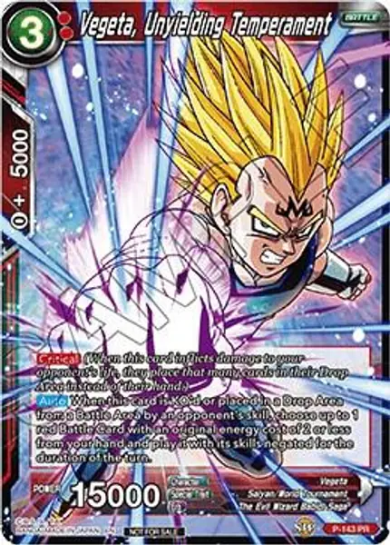 Vegeta, Unyielding Temperament (Power Booster: World Martial Arts Tournament)