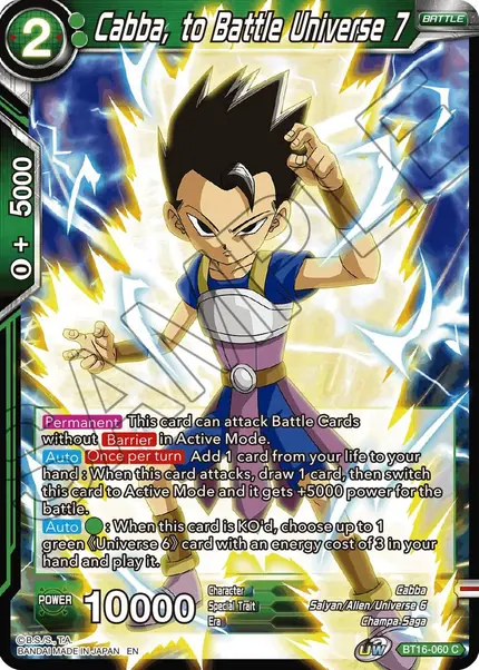 Cabba, to Battle Universe 7