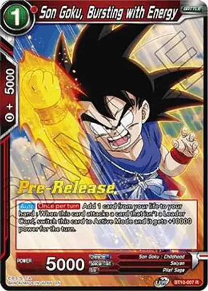 Son Goku, Bursting with Energy