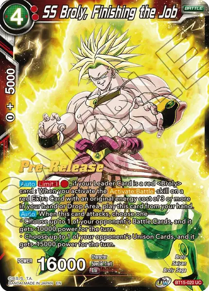 SS Broly, Finishing the Job