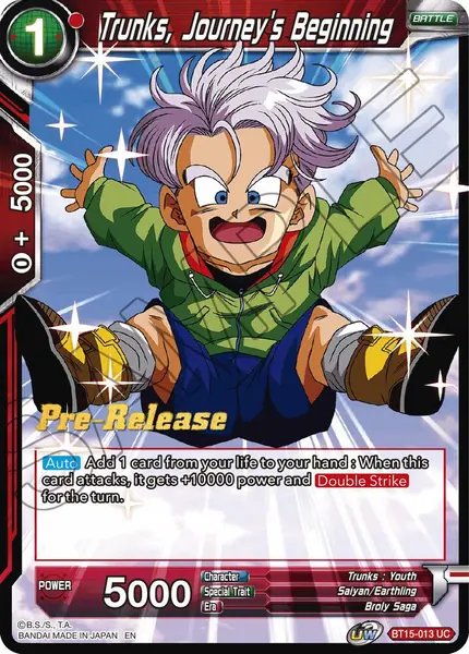 Trunks, Journey's Beginning