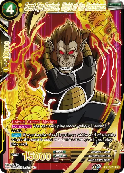 Great Ape Bardock, Might of the Resistance