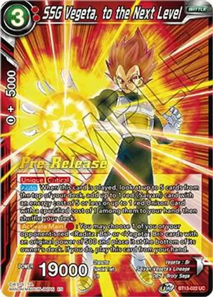 SSG Vegeta, to the Next Level