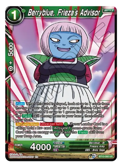 Berryblue, Frieza's Advisor