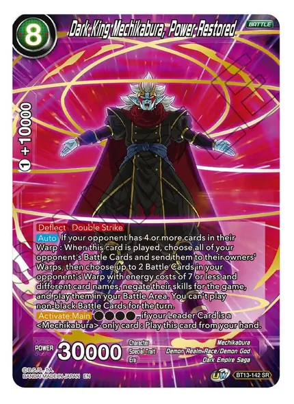 Dark King Mechikabura, Power Restored
