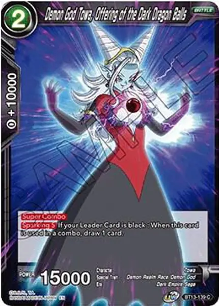 Demon God Towa, Offering of the Dark Dragon Balls