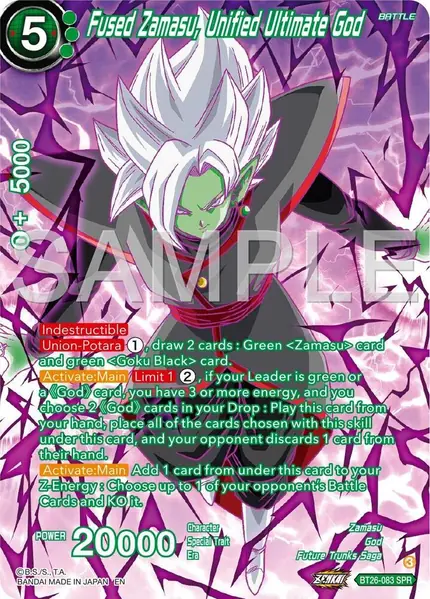 Fused Zamasu, Unified Ultimate God (SPR)