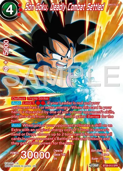 Son Goku, Deadly Combat Settled (SPR)