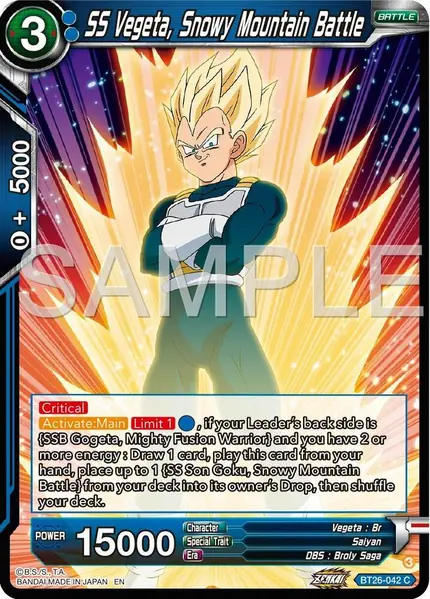 SS Vegeta, Snowy Mountain Battle