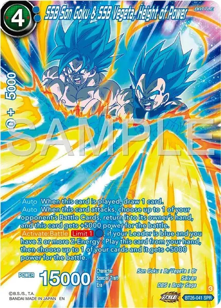 SSB Son Goku & SSB Vegeta, Height of Power (SPR)