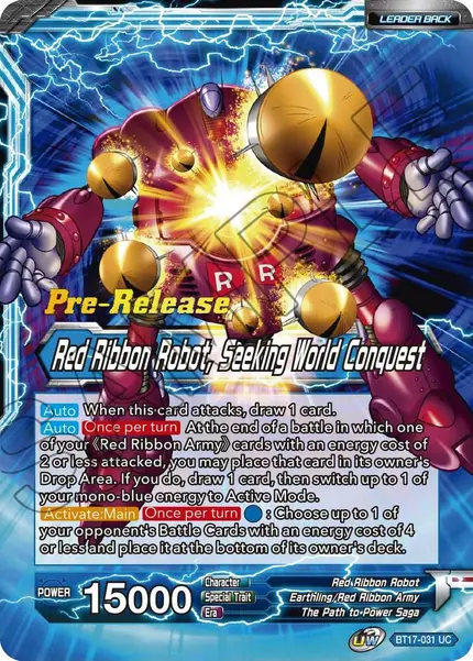 Commander Red // Red Ribbon Robot, Seeking World Conquest