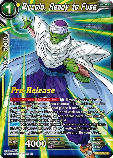 Piccolo, Ready to Fuse
