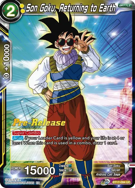 Son Goku, Returning to Earth