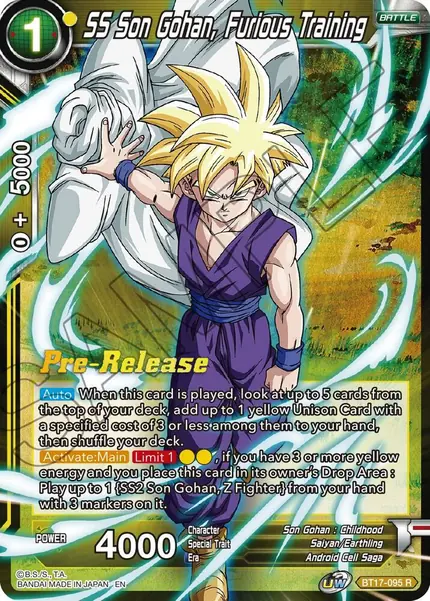 SS Son Gohan, Furious Training