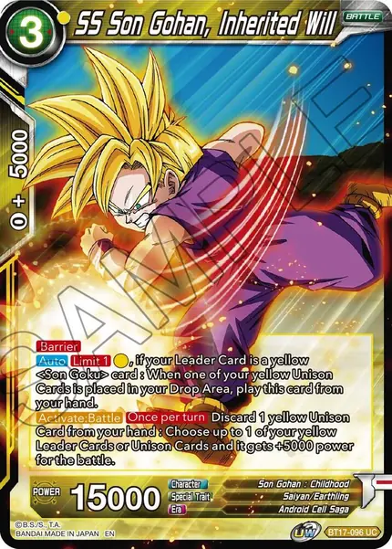 SS Son Gohan, Inherited Will