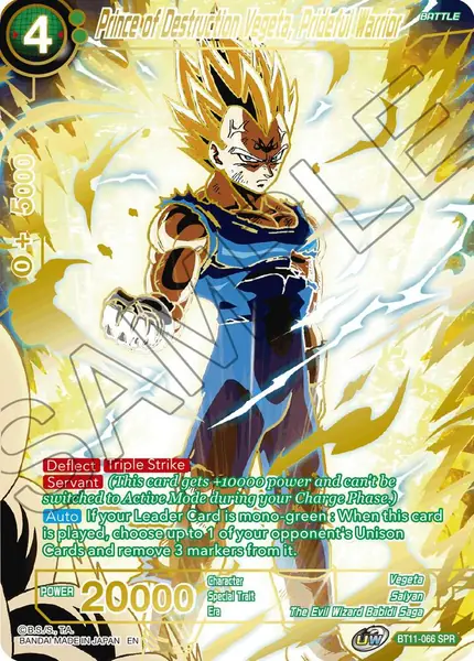 Prince of Destruction Vegeta, Prideful Warrior (SPR)