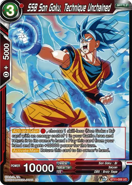 SSB Son Goku, Technique Unchained