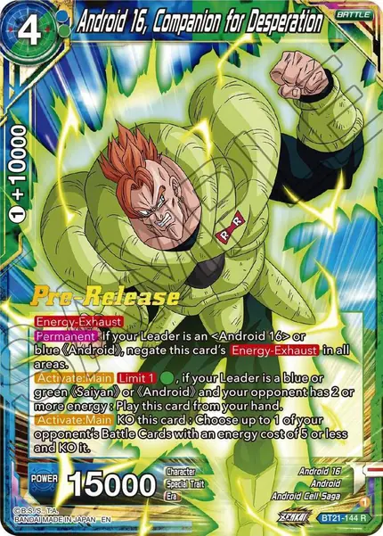 Android 16, Companion for Desperation