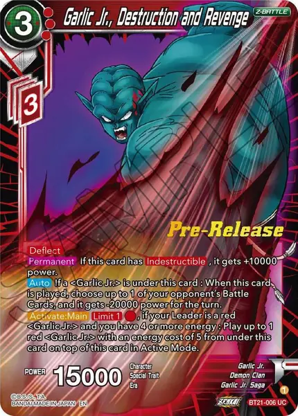 Garlic Jr., Destruction and Revenge