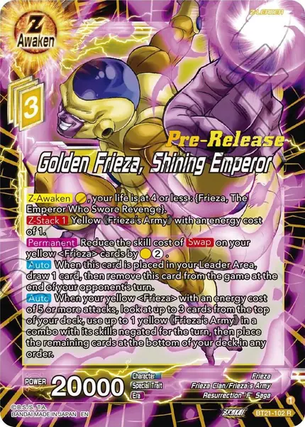 Golden Frieza, Shining Emperor