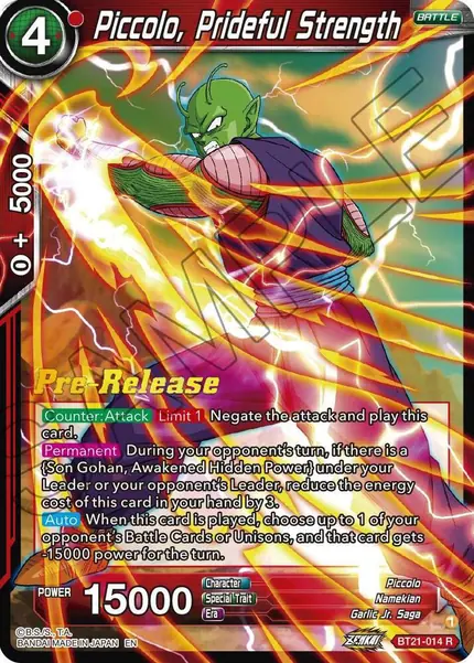 Piccolo, Prideful Strength