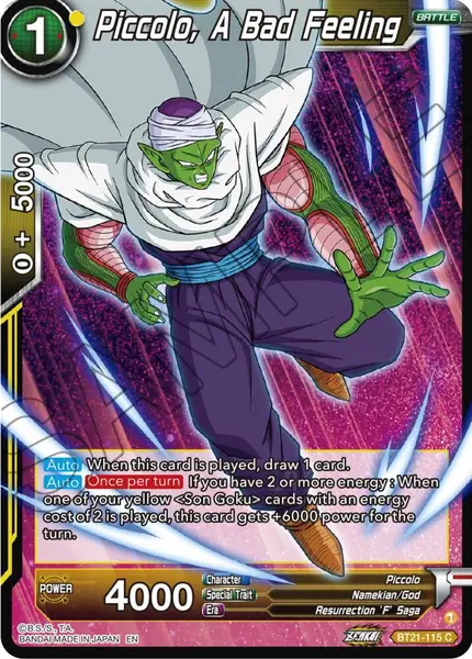 Piccolo, A Bad Feeling