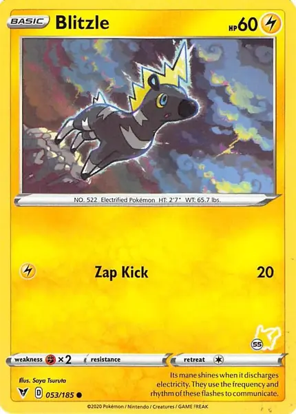 Blitzle - 053/185 (#55 Pikachu Stamped)