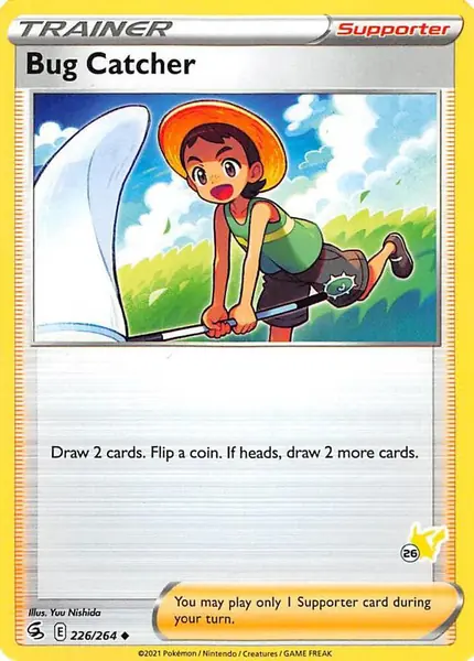 Bug Catcher - 226/264 (#26 Pikachu Stamped)