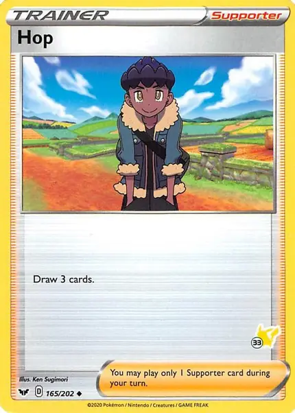 Hop - 165/202 (#33 Pikachu Stamped)