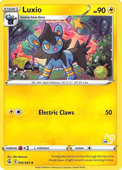 Luxio - 092/264 (#14 Pikachu Stamped)