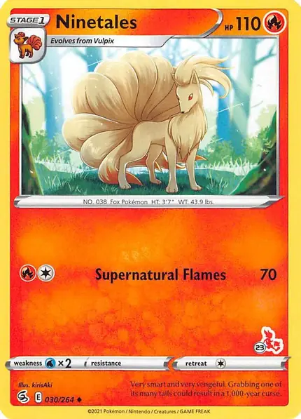 Ninetales - 030/264 (#23 Cinderace Stamped)