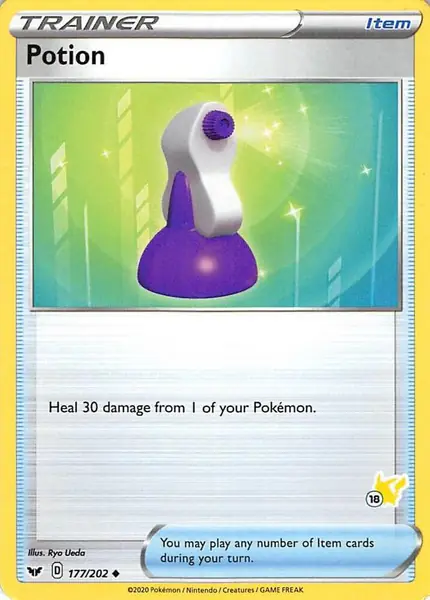 Potion - 177/202 (#18 Pikachu Stamped)