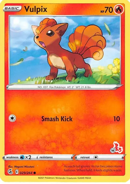 Vulpix - 029/264 (#18 Cinderace Stamped)