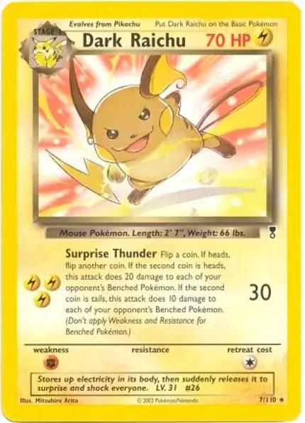 Dark Raichu - (WotC Legendary Collection)