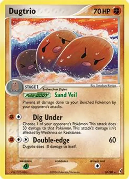Dugtrio - (EX Crystal Guardians)