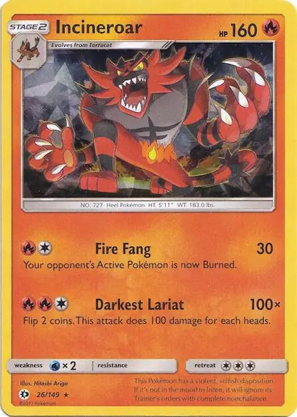 Incineroar - (Cracked Ice Holo)