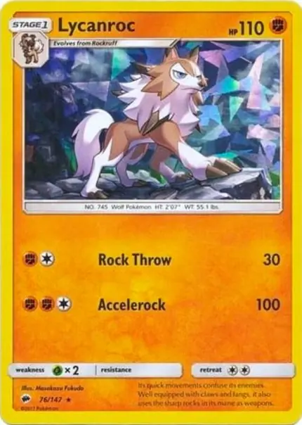 Lycanroc - (Cracked Ice Holo)