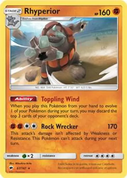 Rhyperior - 67/147 (SM Burning Shadows)
